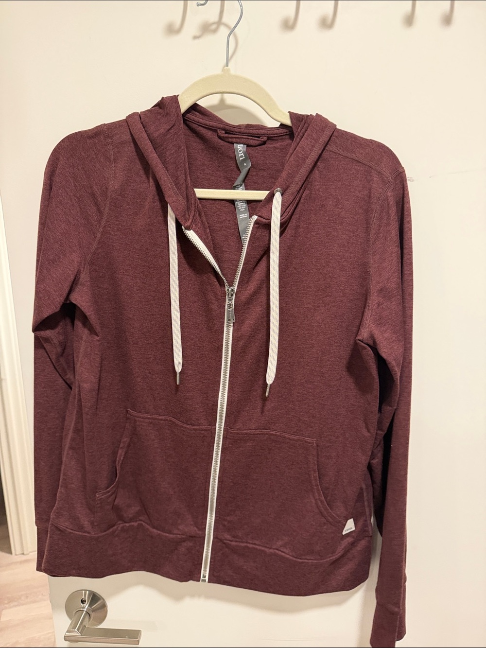 Vuori Maroon Full-Zip Hoodie Jacket